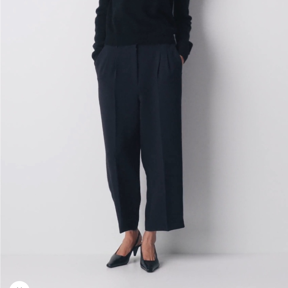 Aritzia Classic Black Women's Trousers-Cropped